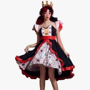 NEW Queen of Hearts Costume Adult Women Dress